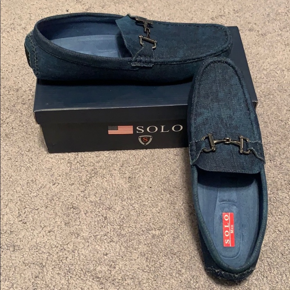 Solo Navy Dress Loafers (Worn Once!)